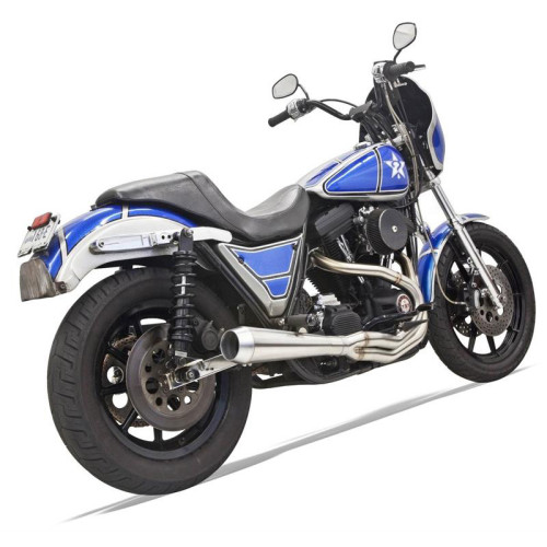 PartzBiz HD: 3476211-Bassani Stainless Steel 2 into 1 Road Rage III SS 3 Full Exhaust System Pipe FXR