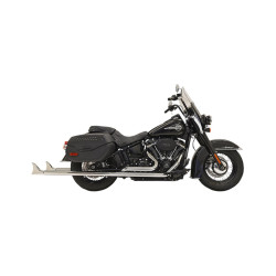 PartzBiz HD 1S96E-39 - Bassani Chrome True Dual Exhaust 39” 2.25” Fishtail Harley Softail 18+ Baffles