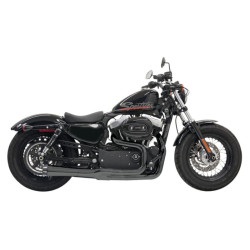 PartzBiz HD 1X22RB - Black Bassani Mega Power 2 into 1 Road Rage II Exhaust Pipe Short Sportster XL