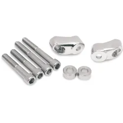 PartzBiz HD 2020-0347 - Chrome Front Turn Signal Relocation Kit Harley 39mm 49mm Sportster FXR FXD Dyna