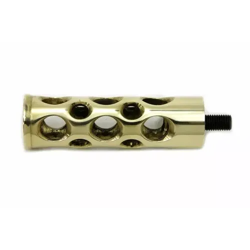 PartzBiz HD: 3446540-Brass Swiss Cheese Hole Shot Toe Shift Shifter Foot Peg Harley Chopper & Bobber
