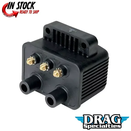 PartzBiz HD: 3484085-Drag Specialties คอยล์จุดระเบิดไฟเดี่ยว 2.4Ohm 12V Electronic Harley PartzBiz HD: 3484085-Drag Specialties คอยล์จุดระเบิดไฟเดี่ยว 2.4Ohm 12V Electronic Harley
