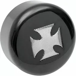 PartzBiz HD 2107-0029 - Maltese Cross Black Horn Cover Replacement Harley Softail Touring Dyna Sportster PartzBiz HD 2107-0029 - Maltese Cross Black Horn Cover Replacement Harley Softail Touring Dyna Sportster