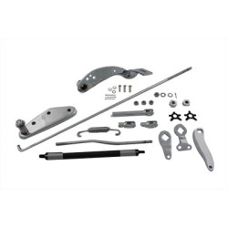 PartzBiz HD 22-0706 - Chrome Mechanical Brake Control Kit 1936-1957 Harley Knucklehead Panhead FL U EL