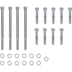 PartzBiz HD 2401-0989 - ลาก M-Eight M8 ชุดสลักเกลียวซ็อกเก็ตหลักด้านนอก Chrome Knurled Harley Touring 17+