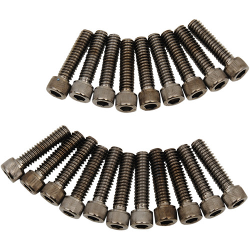 PartzBiz HD: 3487833-ลาก M-Eight M8 Rocker Cover Socket Bolt Kit สีดำ Knurled Harley 17+ FS FL FX PartzBiz HD: 3487833-ลาก M-Eight M8 Rocker Cover Socket Bolt Kit สีดำ Knurled Harley 17+ FS FL FX