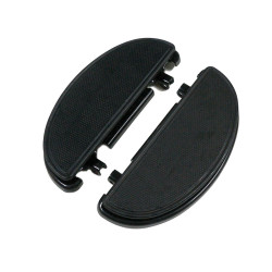 PartzBiz HD 27-0162 - Black Half Moon Floorboards Floor Boards Harley Touring Electra Glide Heritage