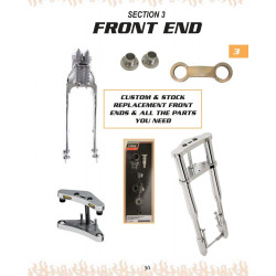 PartzBiz HD 29-79 - Ultima 5 Degree Raked Chrome Billet Triple Trees Harley Softail 41MM ส่วนหน้า