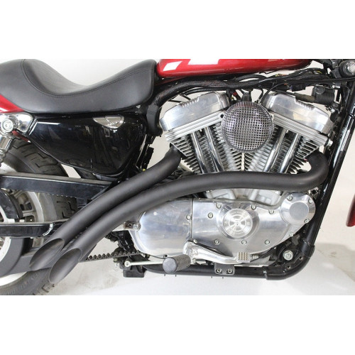 PartzBiz HD: 3477787-ท่อไอเสีย V-Twin Curved Radius 2‚” Set Black Harley XL Sportster 2007+
