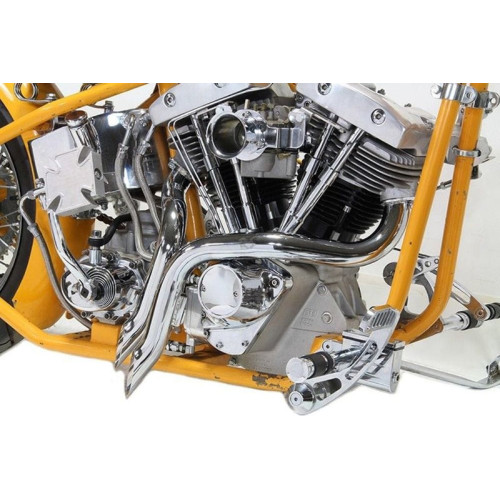 PartzBiz HD: 3441405-1 3/4” LAF L.A.F Chrome Y Down Draft Drag Pipes Exhaust 71-84 Harley Shovelhead