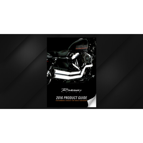PartzBiz HD: 3453191-Rinehart Churchill 2 Into 2 Black Pipes Tips Full Exhaust Harley Softail 86-17