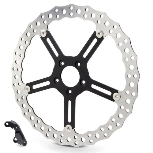 PartzBiz HD: 3481797-Arlen Ness 15” Jagged Right Front Big Brake Rotor Harley Softail 18+ FXLR FLSB