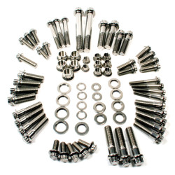 PartzBiz HD 3068 - Feuling Dress Up Chassis Trim Fastener Kit Show Bolts Washers Harley 85-99 FXR