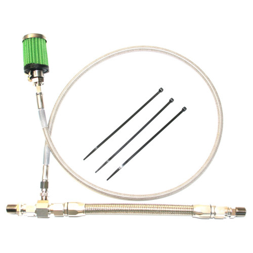 PartzBiz HD: 3486782-Feuling Oil Tank Breather Kit Stainless Harley Touring Twin Cam Bagger 02-06