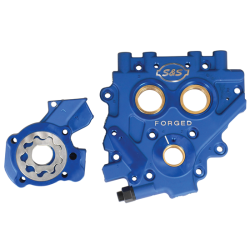 PartzBiz HD 310-0732 - S&S Cycle TC3 Cam Support Plate & ชุดปั๊มน้ำมัน Combo 2007-2017 Harley Twin Cam