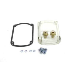 PartzBiz HD 32-0644 - New Clear Magneto Top Cover Cap Brass Contacts Joe Hunt Fairbanks Morris Harley