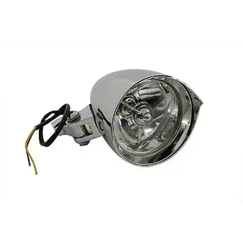 PartzBiz HD: 3442417-4.5” X 7” Chrome Billet Fang Headlight Harley Chopper Bobber Springer Softail
