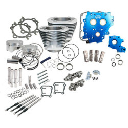 PartzBiz HD 330-0666 - S&S 110‚” แพ็คเกจพาวเวอร์ Silver Chain Drive 585CE เครื่องยนต์ Cam Harley Twin Cam 07-17 PartzBiz HD 330-0666 - S&S 110‚” แพ็คเกจพาวเวอร์ Silver Chain Drive 585CE เครื่องยนต์ Cam Harley Twin Cam 07-17