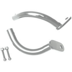 PartzBiz HD 3501-0613 - Chrome Rick Doss Saddlebag Guard Eliminator Support Bracket Harley Electra 97-08