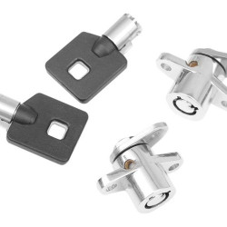PartzBiz HD 3501-0867 - Chrome Replacement Saddlebag Locks ชุดกุญแจ Harley Touring OEM 53710-93 90682-93