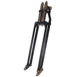 PartzBiz HD 35233 - 2‚” มากกว่า 24″” ส่วนหน้าสปริงเกอร์ทองเหลืองทองแดงสีดำ Harley Bobber Chopper Softail