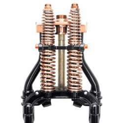PartzBiz HD 35247 - Antique Replica Black Copper 30 20‚” ความยาวสต็อก Harley Springer Fork Front End