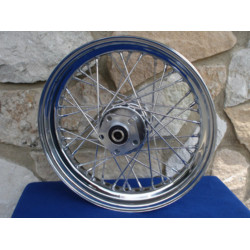 PartzBiz HD 36-350 - Chrome 16” X 3” 40 Spoke SD Front Wheel 84-99 Harley Softail Heritage Fatboy
