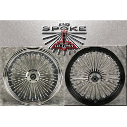 PartzBiz HD 37-530 - Chrome 16 x 3.5 48 Fat King Spoke Rear Wheel Rim Harley Touring Dyna Softail