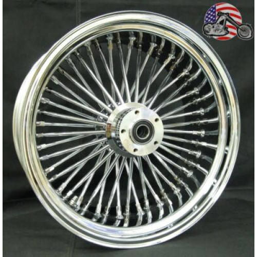 PartzBiz HD: 3454057-Ultima Chrome 16 x 5.5 48 Fat King Spoke ล้อหลัง Harley Chopper Bobber Custom