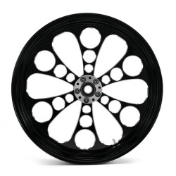 PartzBiz HD 37-642 - Black Kool Kat 23” 3.5” Billet Mag Front Wheel Rim Harley Touring Custom Single
