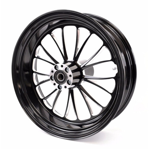PartzBiz HD: 3460304-Ultima Manhattan Black Billet Aluminium 18 5.5 ล้อหลัง Harley Chopper Bobber