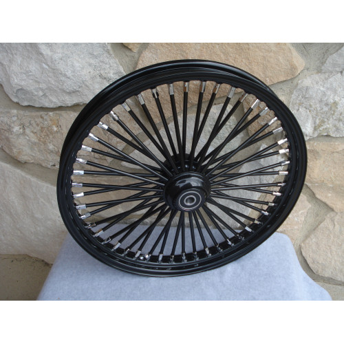 PartzBiz HD: 3442533-48 King Fat Spoke Black Out 21‚ X 2.15‚” ขอบล้อหน้า Harley Softail Dyna