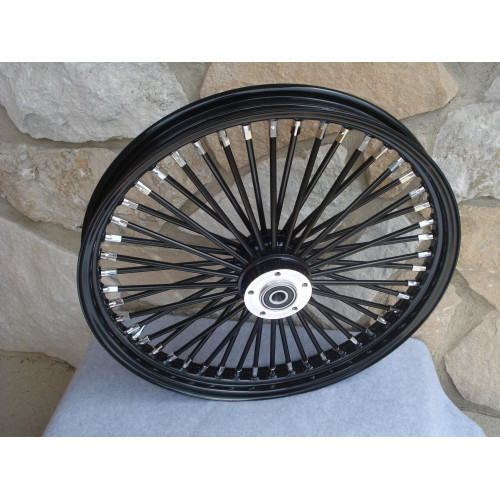 PartzBiz HD: 3441886-48 King Fat Spoke 21 X 2.15 ล้อหน้า Black-Out Rim Harley Dual Disc Touring