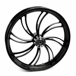 PartzBiz HD 37-823 - Black Vortex 21” 3.5” Billet Front Wheel Rim Harley Touring Custom Dual Disc