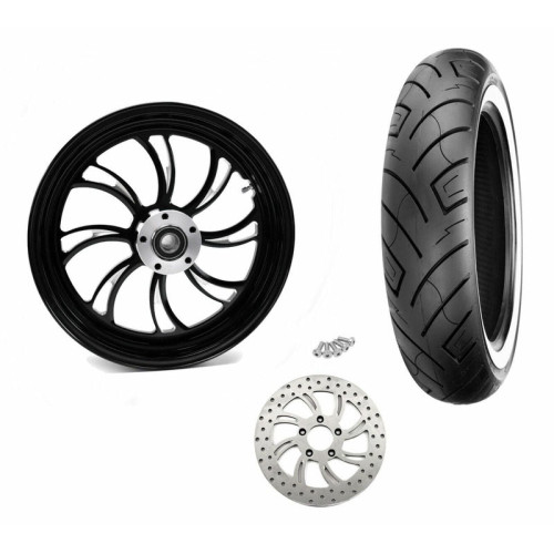 PartzBiz HD: 3479972-Ultima Vortex Black Billet 18 3.5 ขอบล้อหลัง WWW ชุดยาง Harley 84-07