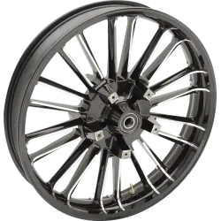 PartzBiz HD 3D-ATL213BCABST - Coastal Black Cut Atlantic Precision Wheel Rim 21 3.5 2008+ Harley Touring ABS PartzBiz HD 3D-ATL213BCABST - Coastal Black Cut Atlantic Precision Wheel Rim 21 3.5 2008+ Harley Touring ABS