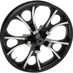 PartzBiz HD 3D-LGO213BCABST - Coastal Moto Black Cut Largo Precision Wheel Rim 21 3.5 2008+ Harley Touring ABS PartzBiz HD 3D-LGO213BCABST - Coastal Moto Black Cut Largo Precision Wheel Rim 21 3.5 2008+ Harley Touring ABS