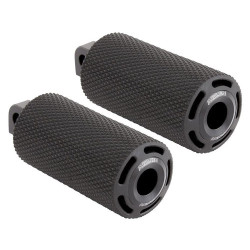 PartzBiz HD 400-030 - Arlen Ness Black Male Cush Rubber Anti-Vibration Footpegs Harley Chopper