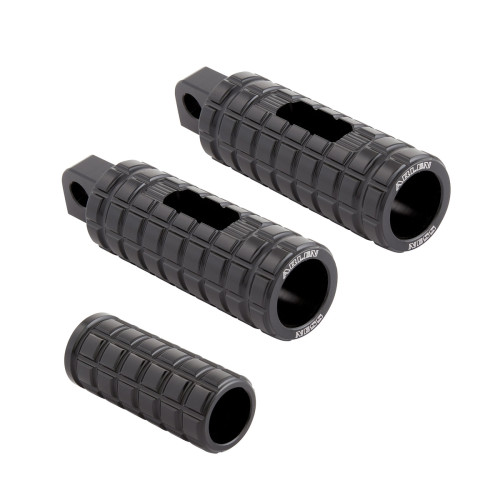 PartzBiz HD: 3489221-Arlen Ness SpeedLiner Shift Peg Kit Black Knurled CNC Billet Aluminum Harley