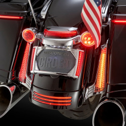 PartzBiz HD 40023 - Ciro Fender Saddlebag Black Filler Panel LED Run Brake Turn Light Harley 14-2017 PartzBiz HD 40023 - Ciro Fender Saddlebag Black Filler Panel LED Run Brake Turn Light Harley 14-2017