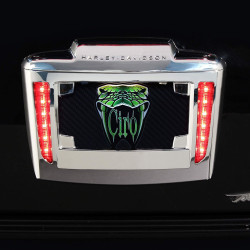 PartzBiz HD 40080 - Ciro LED License Chrome Plate Frame Plug-N-Play Running Light Harley 09+ Trike PartzBiz HD 40080 - Ciro LED License Chrome Plate Frame Plug-N-Play Running Light Harley 09+ Trike