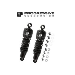 PartzBiz HD 412-4020B - Progressive 13” Black 412 Shocks Heavy Duty Pair 1980-2005 Harley Touring FLHT