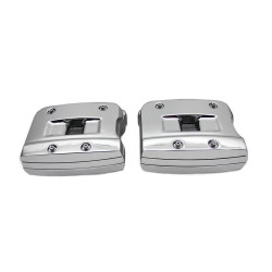 PartzBiz HD 42-0754 - Chrome Rocker Box ครอบคลุมปะเก็นแข็ง 1984-1991 Harley Dyna Softail Touring EVO