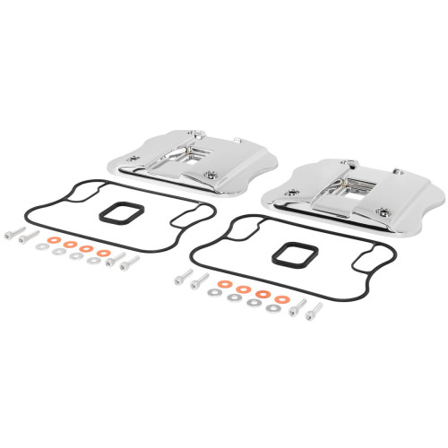 PartzBiz HD: 3491244-Motorshop Chrome Top Rocker Box Cover Kit 7-3/4” Harley Sportster XL 86-03