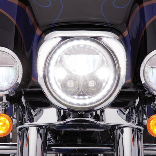 PartzBiz HD: 3479258-Ciro Black Fang LED Running Headlight Bezel Plug-n-Play 2014+ Harley Touring PartzBiz HD: 3479258-Ciro Black Fang LED Running Headlight Bezel Plug-n-Play 2014+ Harley Touring