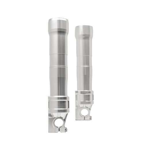 PartzBiz HD: 3467737-Alloy Art 49MM Lower Fork Legs Billet Clear Anodize Front End Harley 06-17 Dyna