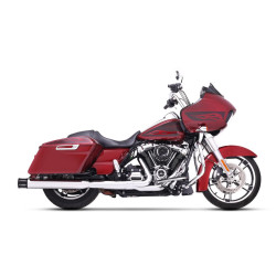 PartzBiz HD 500-0102 - Rinehart Chrome 4” Slip-On Black Tip Mufflers Exhaust 1995-2016 Harley Touring PartzBiz HD 500-0102 - Rinehart Chrome 4” Slip-On Black Tip Mufflers Exhaust 1995-2016 Harley Touring