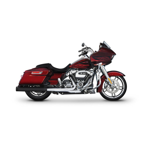 PartzBiz HD: 3461424-Rinehart Racing 4” Slip-On Black Mufflers Pipes Exhaust 1995-2016 Harley Touring