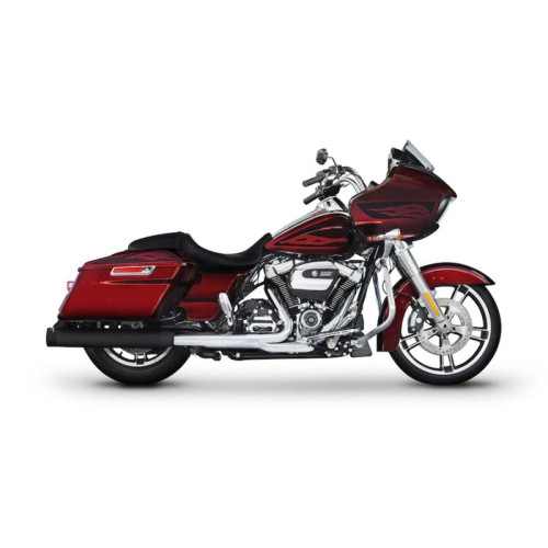 PartzBiz HD: 3463208-Rinehart DBX40 4” Slip-On Mufflers Black Tip Exhaust Pipes Harley Touring 17+ M8