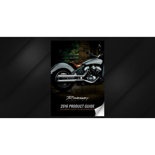 PartzBiz HD: 3456300-Rinehart Racing 3.5” Black Slip-On Mufflers Exhaust Pipes 2015-2022 Indian Scout